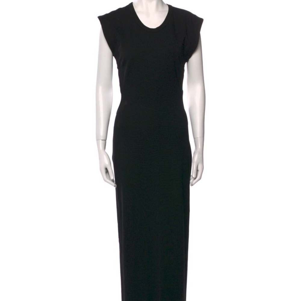 Bassike Black Sleeveless Maxi Dress